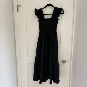 Hill House The Ellie Nap Dress - Black Poplin w/ Pocket